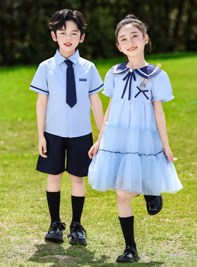 夏季男女通用女童-连衣裙6岁校服/校服定制