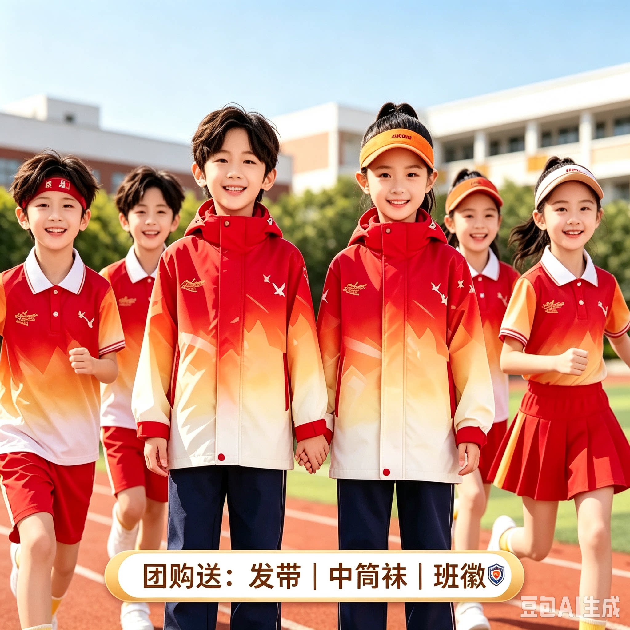 现货十一运动会校服班服中国风