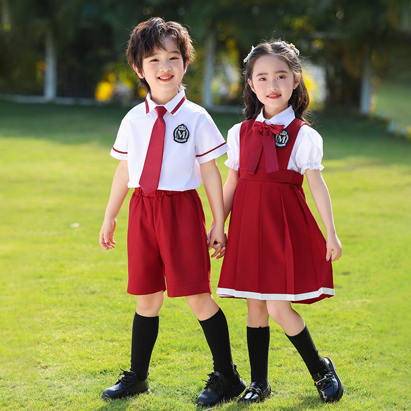 儿童夏季中小学生校服套装班服英伦风学院风幼儿园园服教师工作服