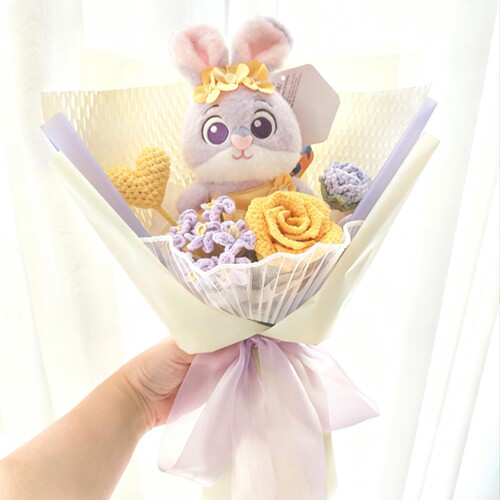 疯狂动物城朱迪尼克毛绒玩偶花束可爱少女心女孩生日礼物高颜值