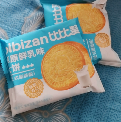 比比赞草原鲜乳大饼干400g即食