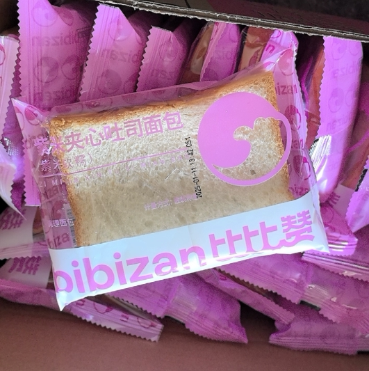 比比赞紫米奶酪夹心吐司整箱