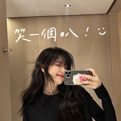 笑一个叭文艺句子贴纸 饰字贴 网红自拍照镜子梳妆台面店铺背景装