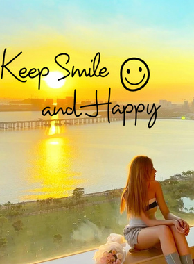 keepsmile微笑ins风英文玻璃贴纸 服装店咖啡店镜子自拍装饰墙贴