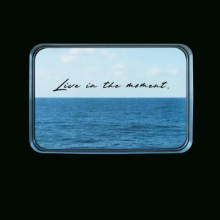 活在当下手写体英文镜子贴纸 饰贴纸墙贴 ins风文艺橱窗玻璃家居装