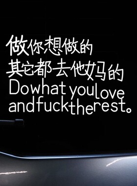 做你想做的创意玻璃贴纸车贴