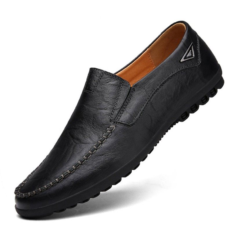 2025新款春季品牌豆豆鞋男士真皮软底商务休闲鞋一脚蹬套脚男皮鞋,流行男鞋,单鞋,淘宝优惠券,粉丝福利购,淘宝优惠卷