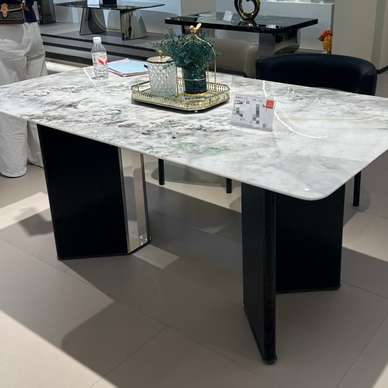 轻奢大理石餐桌高端简约大气家用饭桌餐桌,住宅家具,大理石餐桌,淘宝优惠券,粉丝福利购,淘宝优惠卷
