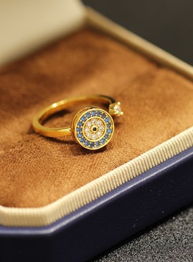 韩版高档转动土星戒指