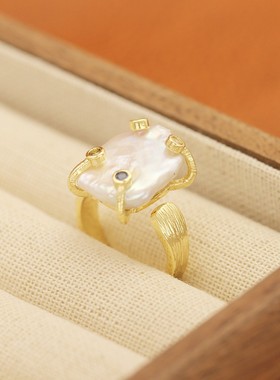 小众设计时尚个性戒指巴洛克开口