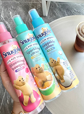 韩国Snuggle小熊喷雾衣服增香去味皂香清新花香持久香氛木棉西柚