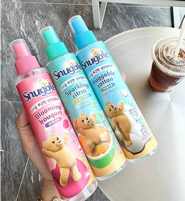 韩国Snuggle小熊喷雾衣服增香去味皂香清新花香持久香氛木棉西柚