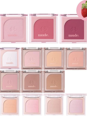 元气爆棚～韩国MUDE单色腮红草莓冷暖橄榄皮蜜桃粉杏膨胀00/04