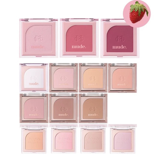 元气爆棚～韩国MUDE单色腮红草莓冷暖橄榄皮蜜桃粉杏膨胀00/04