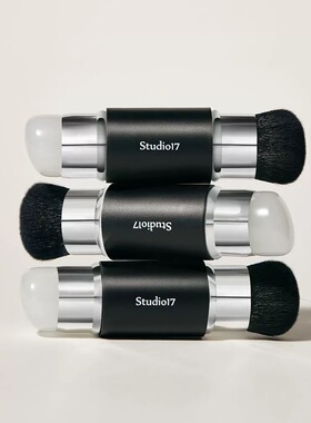 超火便携~韩国Studio17双头腮红刷化妆刷硅胶刷膏状液体粉状可用