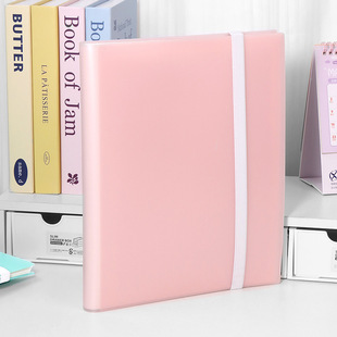 9格绑带卡册球星游戏卡收纳册动漫宝可梦奥特曼收集糖果色PP封面