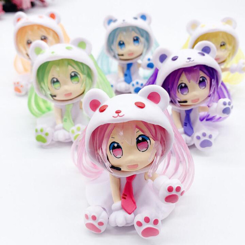 包邮特价超萌q版初音未来熊初音miku雪初音大眼初音娃娃摆件手办