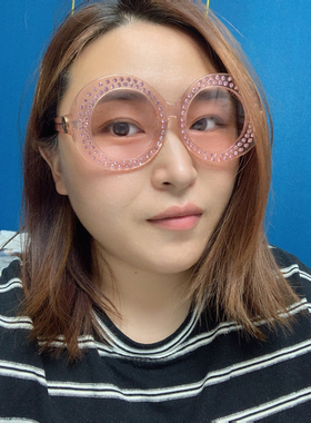 国际工厂/夜晚雨天戴满钻重工奢华复古风女王气质太阳镜墨镜LC031