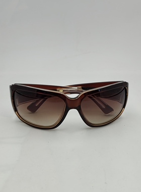 棕黑渐变宽框墨镜女款复古大气设计棕色渐变镜片防紫外遮阳CE454