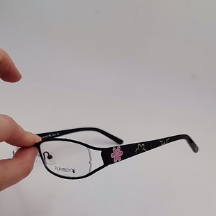 Playboy女半框金属眼镜架时尚紫色花朵装饰轻便舒适光学镜框CE513