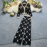 Осенний трикотажный весенний комплект для отдыха, в стиле Шанель, коллекция 2023, городской стиль