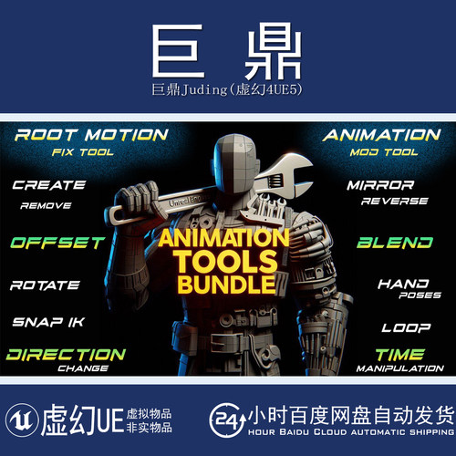 虚幻UE5.2-5.7 Animation Tools Bundle动画反转镜像混合工具插件