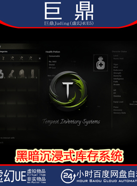 虚幻UE5.6 Tempest Inventory System黑暗沉浸式游戏库存背包系统