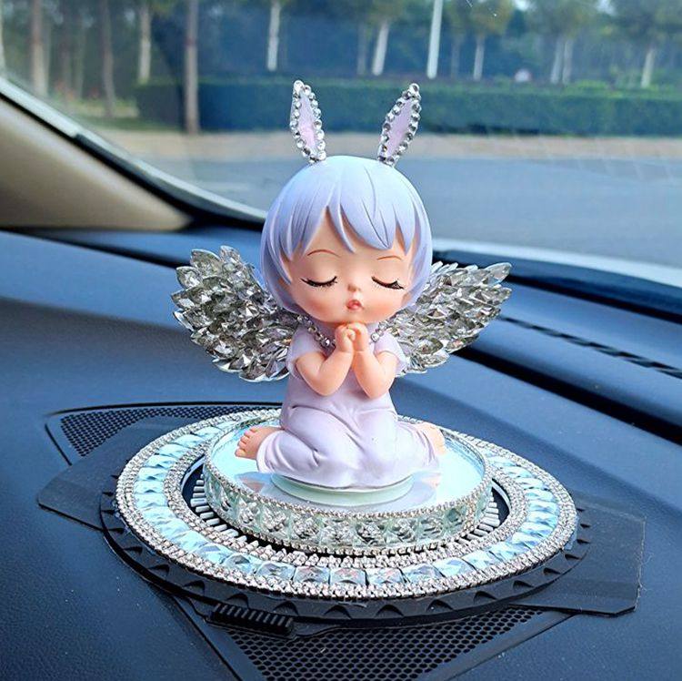 汽车摆件创意汽车装饰车载车内守护天使翅膀摆件网红汽车摆件抖音
