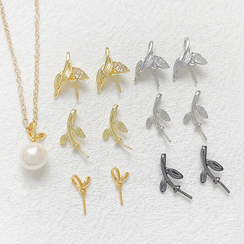 铜镀真金镶锆石保色阿飘叶子头饰diy手工饰品自制巴洛克插针配件,饰品/流行首饰/时尚饰品新,其他DIY饰品配件,淘宝优惠券,粉丝福利购,淘宝优惠卷