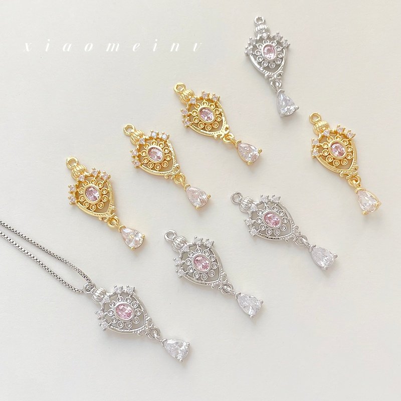 保色镂空宫廷风复古锆石水滴款diy项链吊坠挂件细闪饰品串饰配件,饰品/流行首饰/时尚饰品新,其他DIY饰品配件,淘宝优惠券,粉丝福利购,淘宝优惠卷