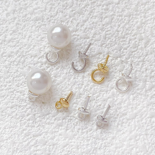 保色铜镀真金开口羊眼珠子空托