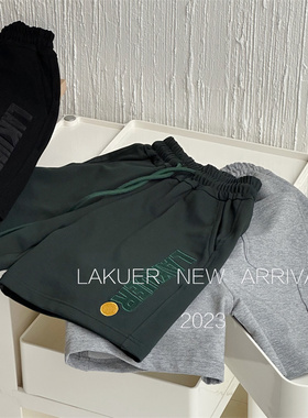 波拉LAKUER拉酷儿L91051中性潮童针织运动短裤童装实体店现货