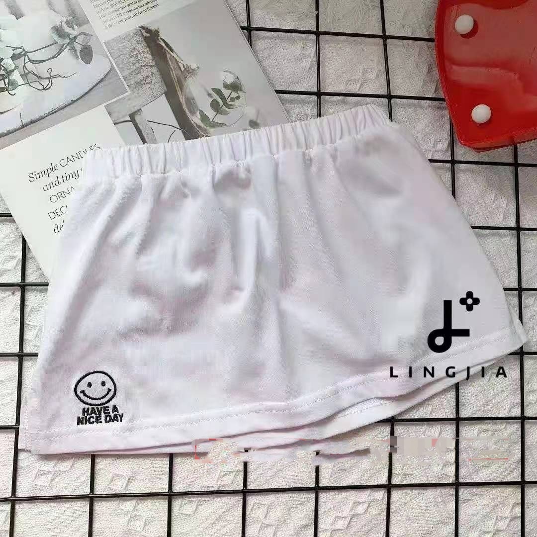 L家CC潮品女童百搭神器卫衣叠穿助手白色半裙屁帘童装实体店现货