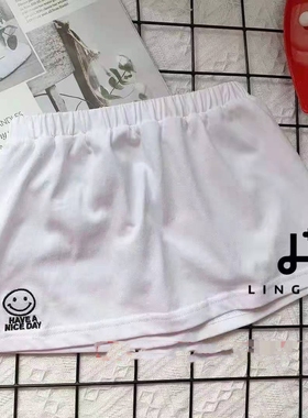 L家CC潮品女童百搭神器卫衣叠穿助手白色半裙屁帘童装实体店现货