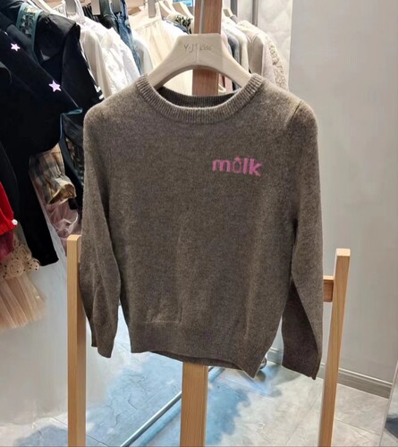 【实体店断码现货】奕佳潮童馆ikissbaby圆领羊绒针织衫