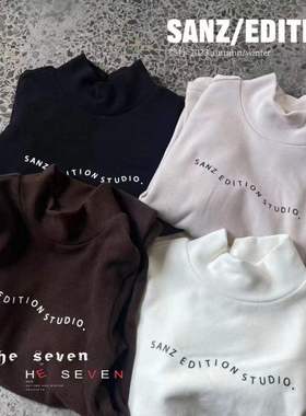 SANZ叁作SZ463四色百搭德绒发热打底衫童装实体店奕佳潮童馆现货