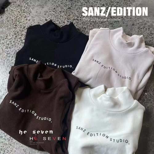 SANZ叁作SZ463四色百搭德绒发热打底衫童装实体店奕佳潮童馆现货