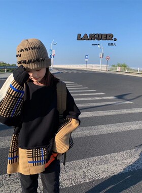 【断码现货】LAKUER拉酷MZ9590拼接加绒卫衣童装实体店奕佳潮童馆