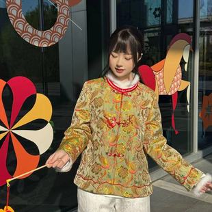 【闲庭序】钱小萍·'天鹅湖'织金宋锦非遗花扣国风新中式外套