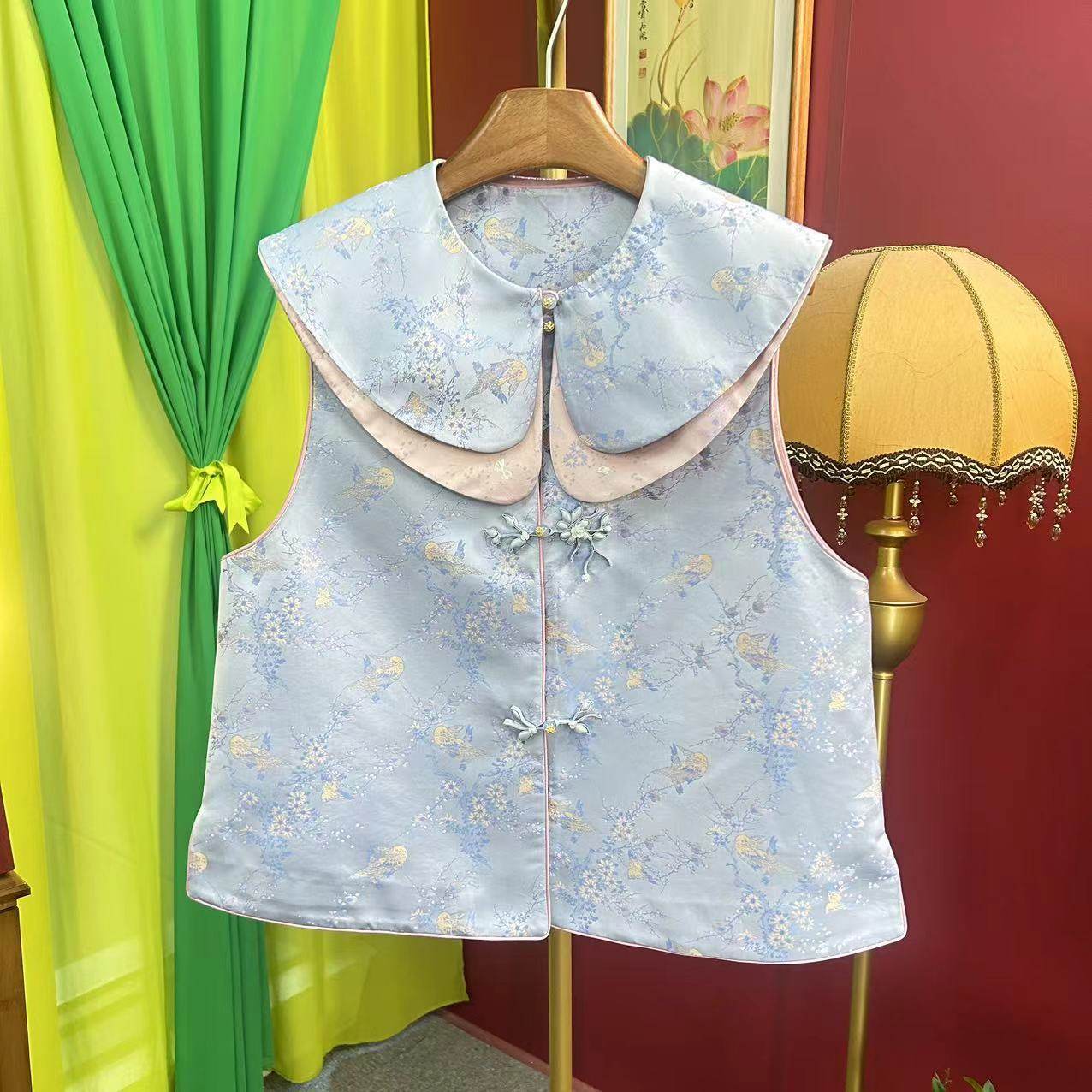 【闲庭序】'苏地燕雀枝头'带钢印宋锦外套国风中式女士上衣061730,女装/女士精品,上衣,淘宝优惠券,粉丝福利购,淘宝优惠卷