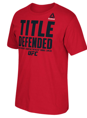 MMA综合格斗UFC男士锐步罗比-劳勒(无情)红色195冠jun运动短袖T恤
