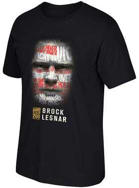 MMA 布洛克·莱斯纳大布 UFC200运动训练黑色纯棉透气短袖T恤