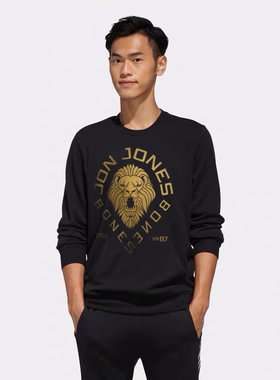 UFC无限制格斗骨头乔恩琼斯金色狮子休闲帽衫MMA自由搏击运动卫衣