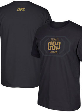MMA综合格斗UFC217男士搏击GSP乔治-圣皮埃尔纯棉运动短袖T恤