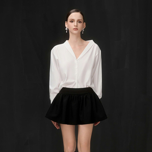 黑白斜领高腰套装 经典 裙 2025年新年新款 越南小众品牌ARTI