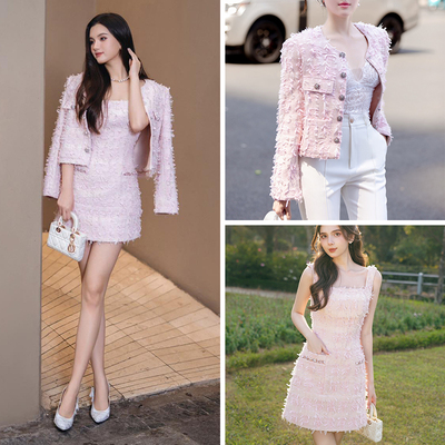 越南小众DARLING DIVA 2026年春季新款名媛千金小香风磨毛套装