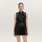 甜美时尚 越南小众品牌ARTI 2025年新年新款 亮片蝴蝶结娃娃裙