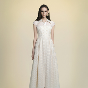 通勤ol气质衬衫 新款 领连衣裙 2025年夏季 越南品牌DETHEIA