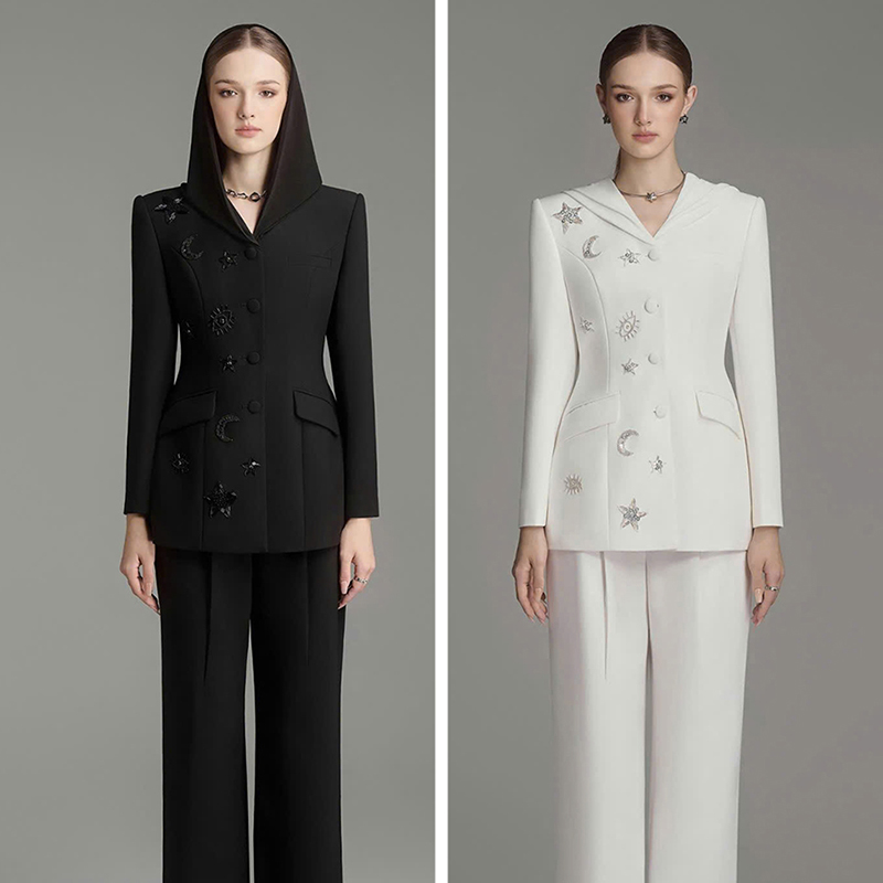 越南小众品牌ARTI 2025年新年新款超绝版型利落花朵印花通勤套装