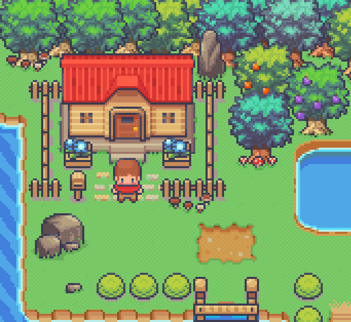 RPGMAKER MV/MZ 田园海岛森林生活模拟像素游戏地图素材 rpgmaker